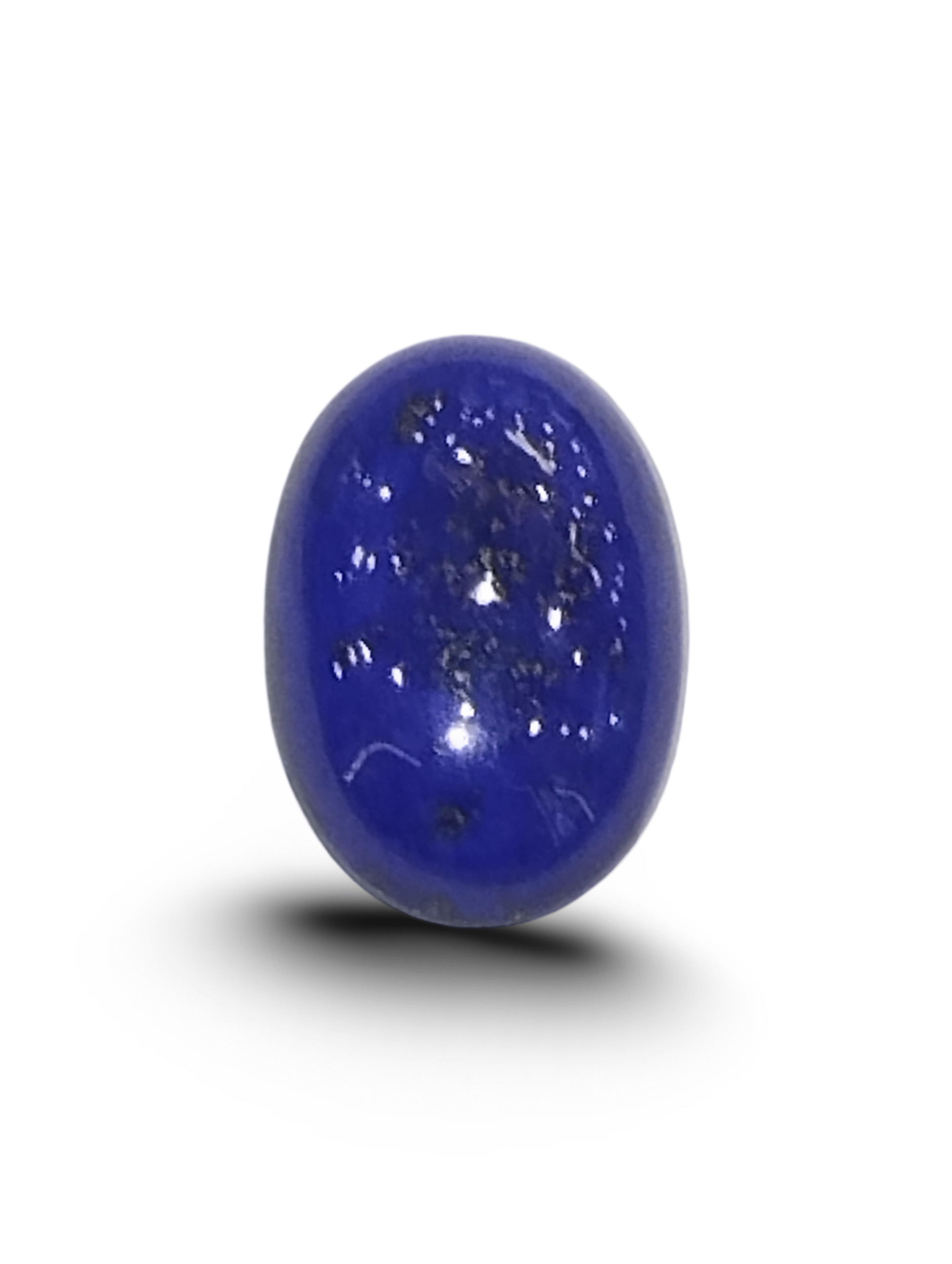 Natural Lapis Lazuli |1H20| Oval Cabochon | Deep Blue Gemstone with Pyrite Flecks | Govt. Lab Certified Certificate No.: IGCDKBAJ42519