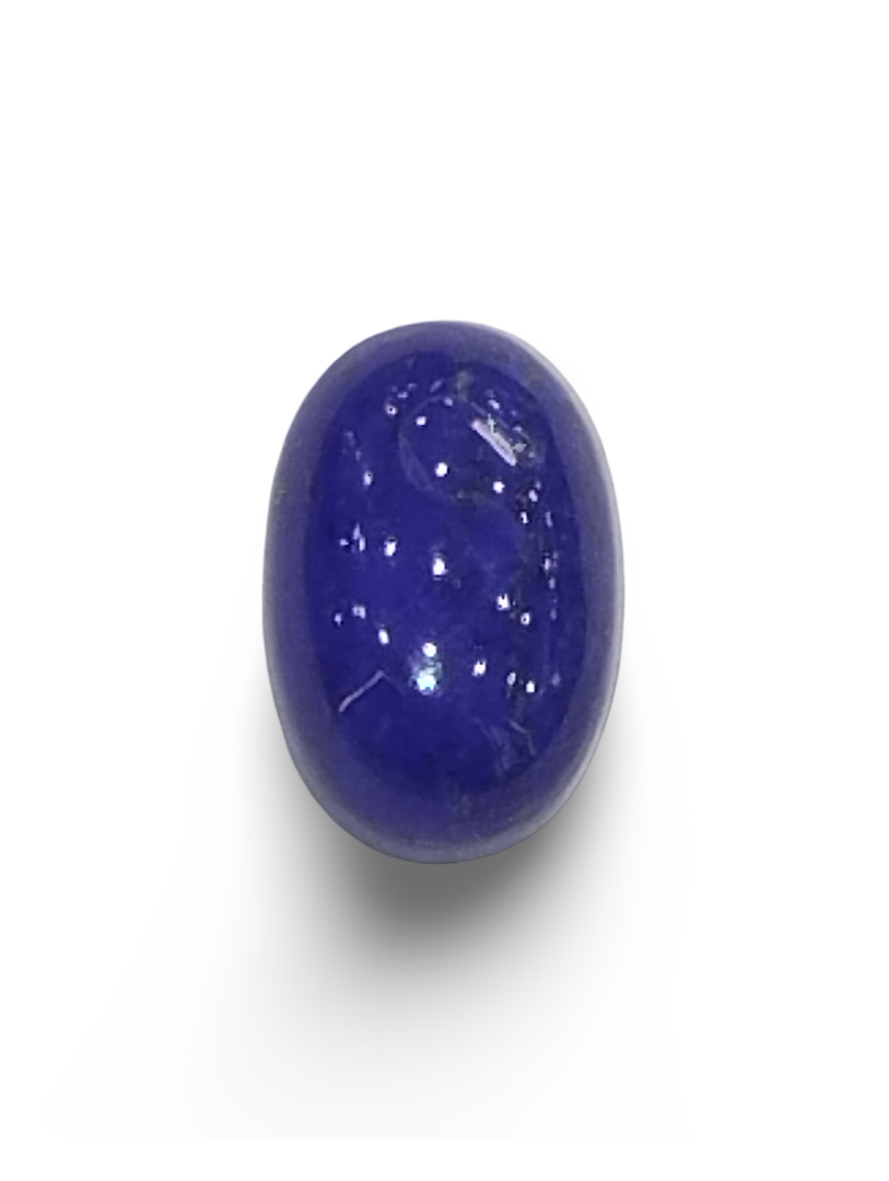 Natural Lapis Lazuli | 1H20| Oval Cabochon | Deep Blue with Metallic Pyrite Crystals | Certified Certificate No.: IGCDKBAJ42479