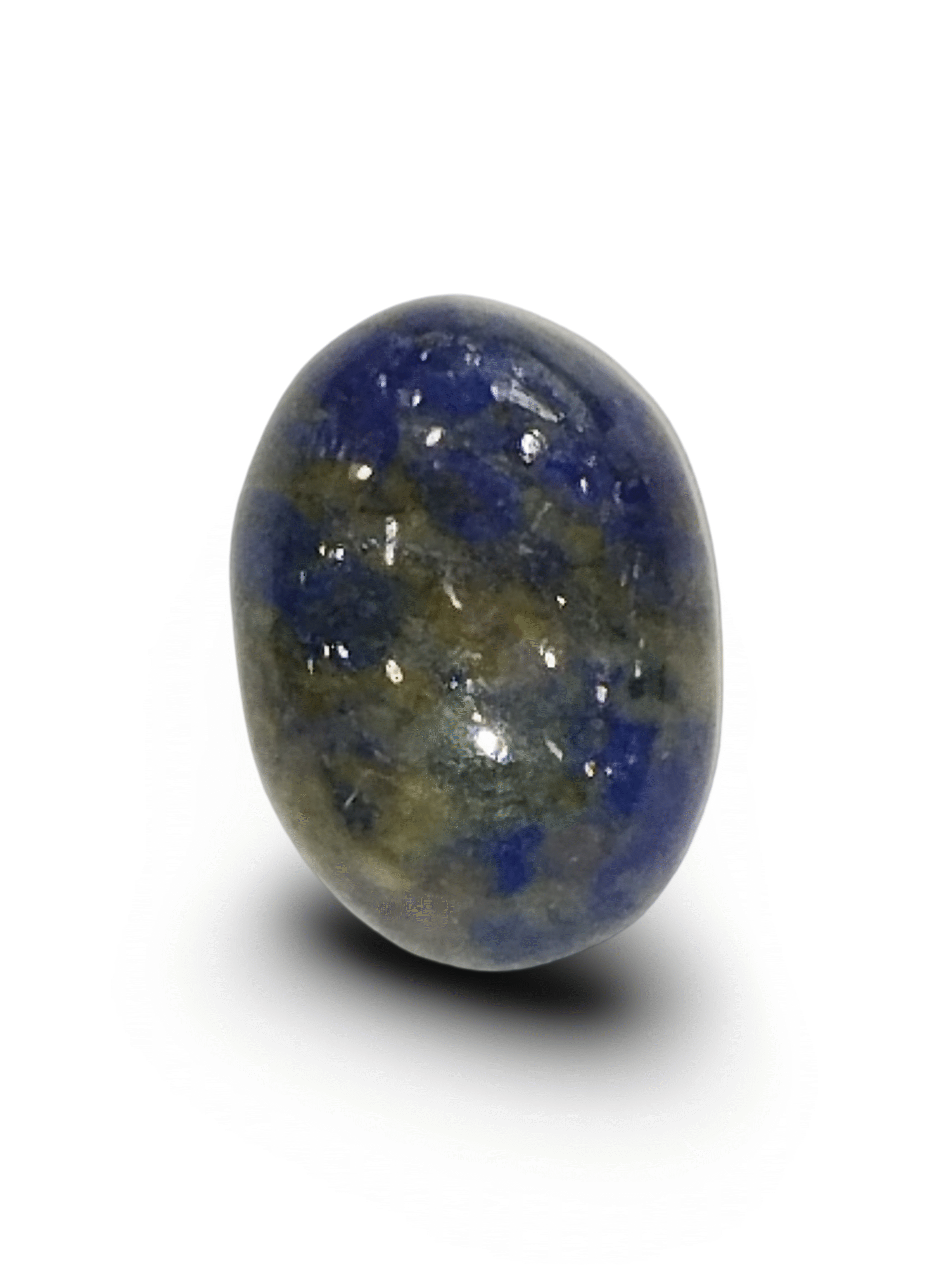 Natural Lapis Lazuli | 1H50| Oval Cabochon | Deep Blue with Pyrite Inclusions | Govt. Lab Certified Certificate No.: IGCDKBAJ42506