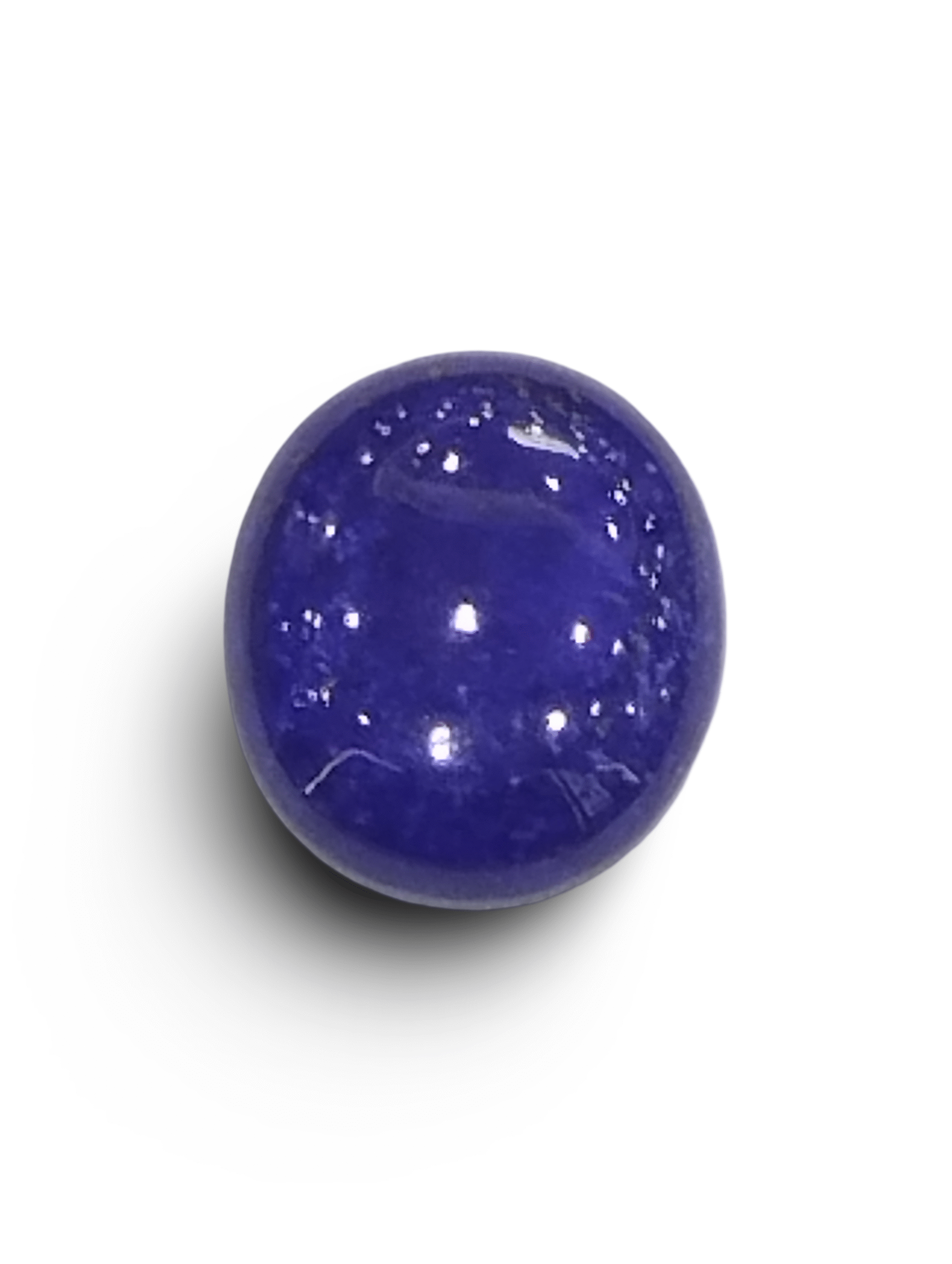 Natural Lapis Lazuli | Oval Cabochon | Deep Blue with Pyrite Species | Certified by IGC Certificate No.: IGCDKBAJ44672