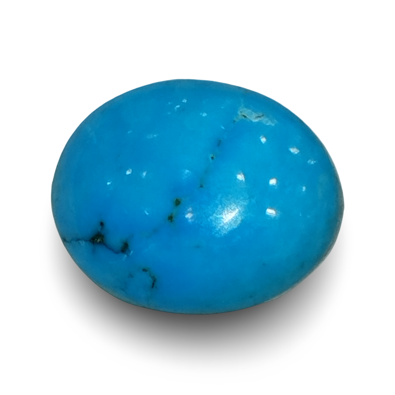 Natural Turquoise | Certified | Oval Cabochon | Sea Blue Certificate No.: IGCDKBAJ41452