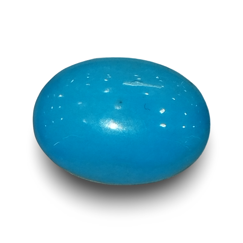 Natural Turquoise | Certified | Oval Cabochon | Sea Blue Certificate No.: IGCDKBAJ44693