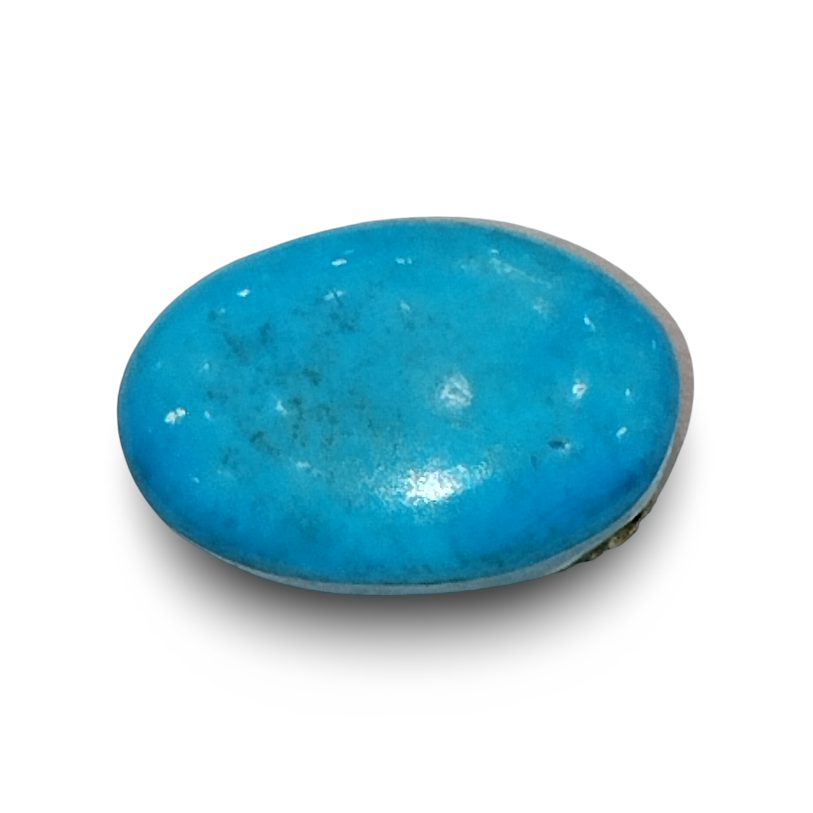 Natural Turquoise | Certified Sea Blue Firoza | Matrix Background Certificate Number: IGCDKBAJ44686