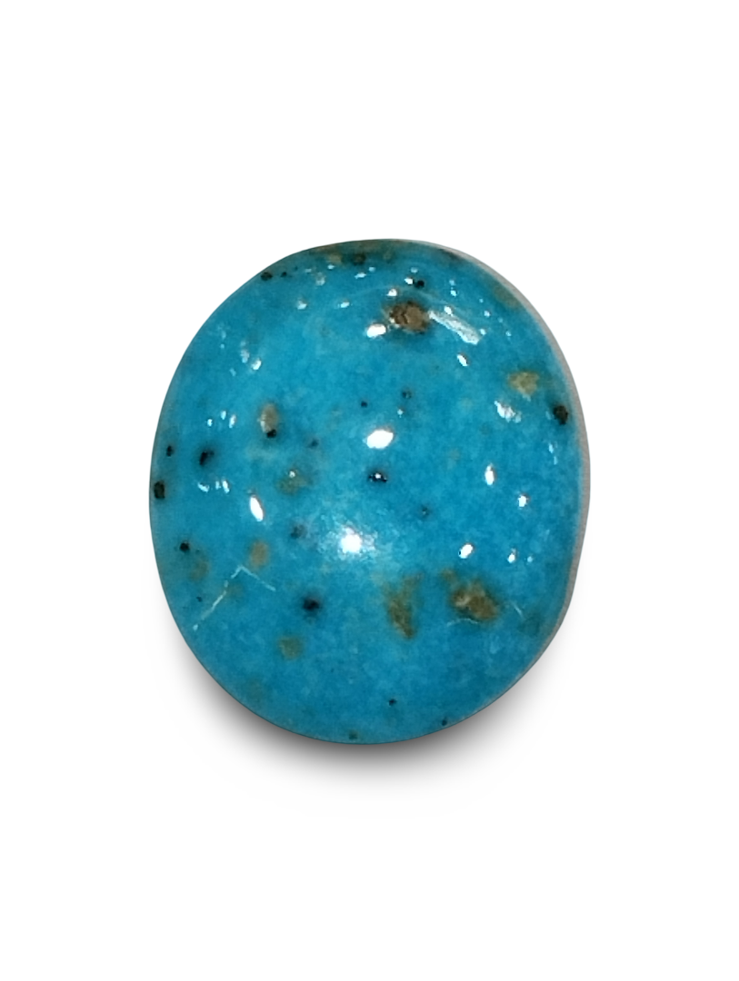 Natural Turquoise | Oval Cabochon | Sea Blue | Certified | Astrological Gemstone Certificate No.: IGCDKBAJ41439