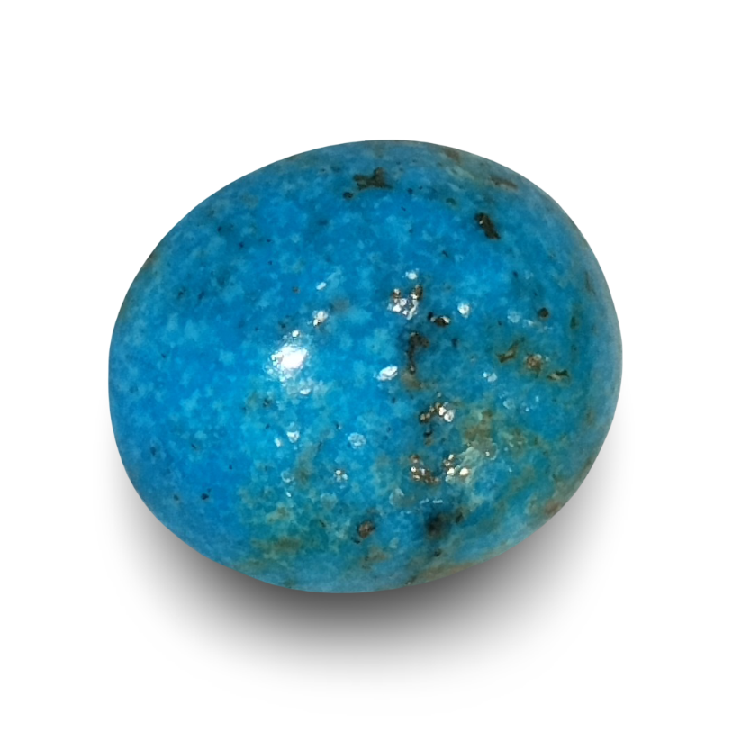 Natural Turquoise | Sea Blue | Oval Cabochon | Matrix Background | IGC Certified Certification: IGC (IGCDKBAJ41400)