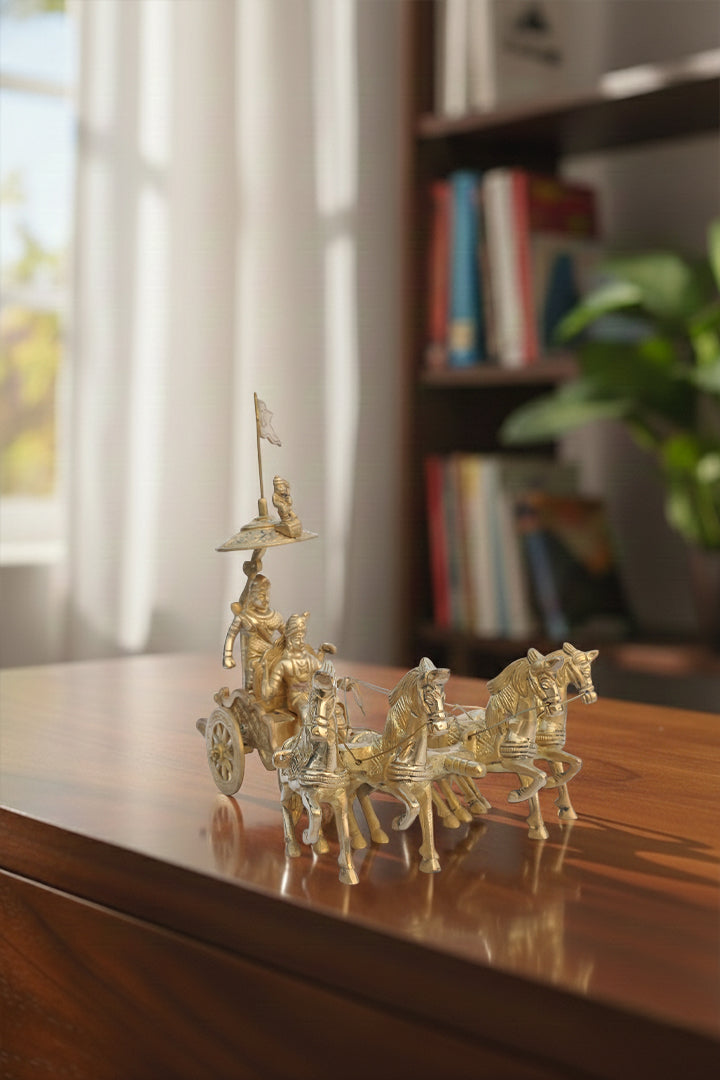 Destiny Star Stores ARJUNA RATH FOUR HORSE WITH KRISHNA JI