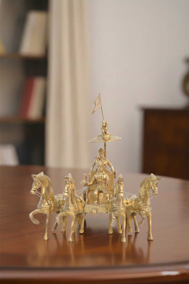 Destiny Star Stores ARJUNA RATH FOUR HORSE WITH KRISHNA JI