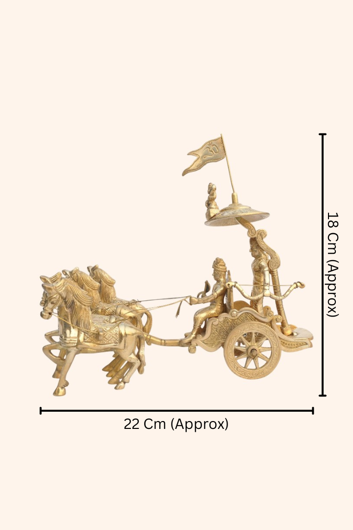 Destiny Star Stores ARJUNA RATH FOUR HORSE WITH KRISHNA JI
