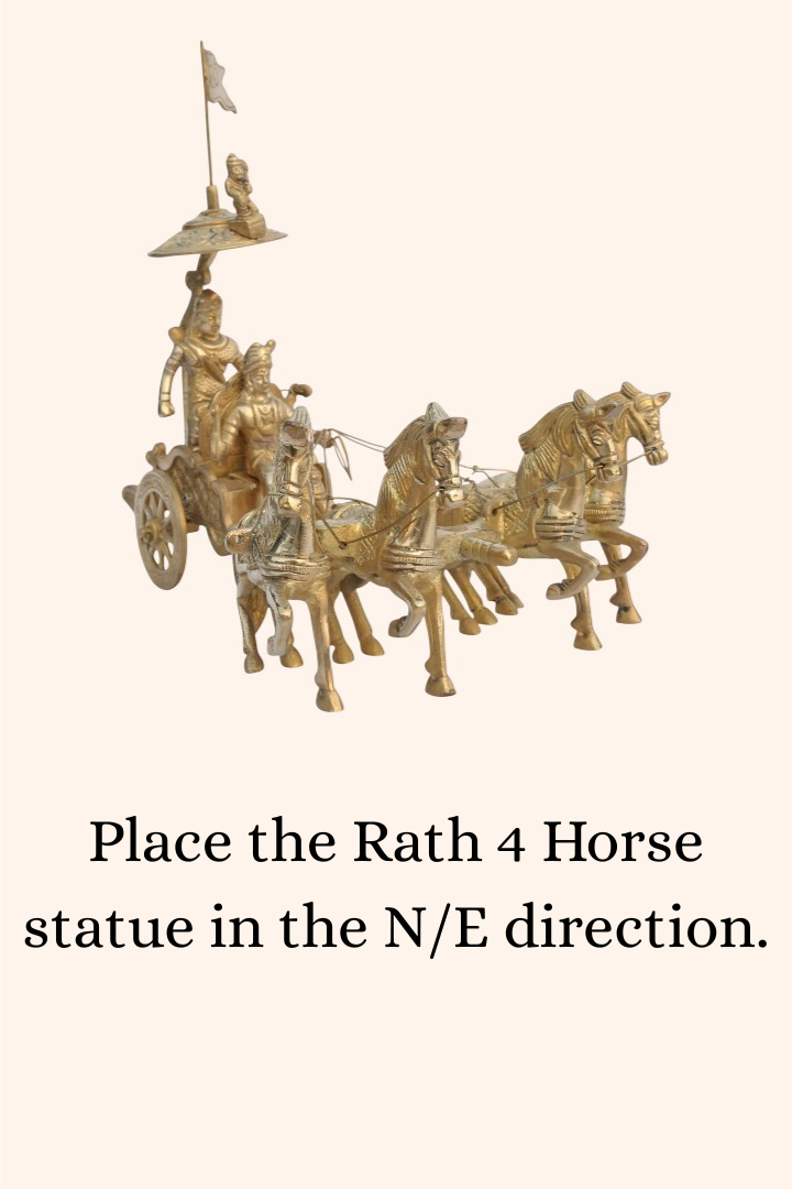 Destiny Star Stores ARJUNA RATH FOUR HORSE WITH KRISHNA JI