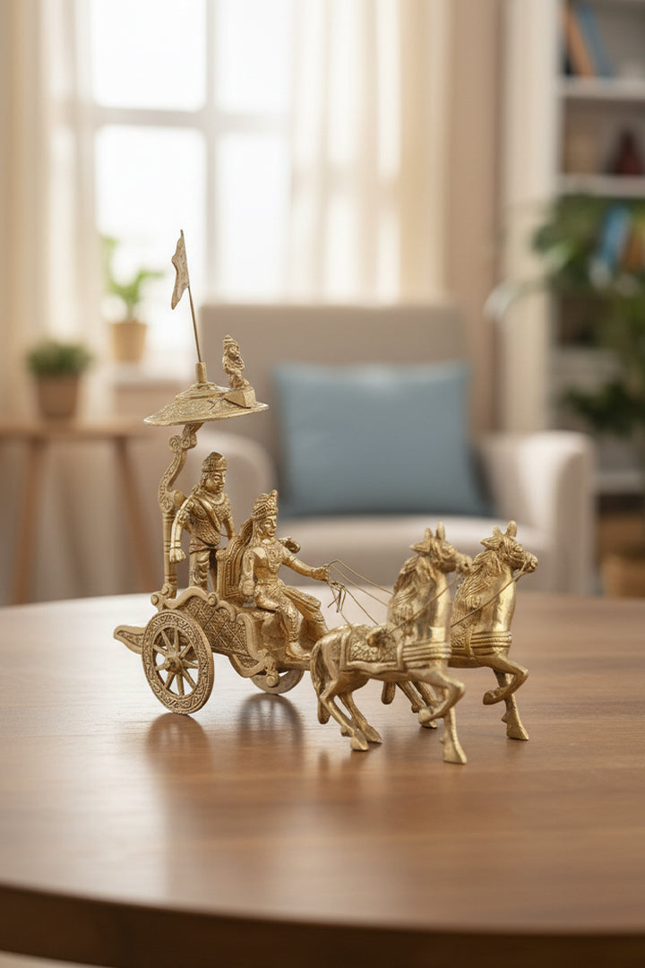Destiny Star Stores ARJUNA RATH TWO HORSE WITH KRISHNA JI