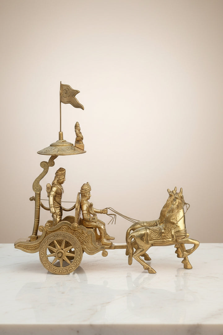 Destiny Star Stores ARJUNA RATH TWO HORSE WITH KRISHNA JI