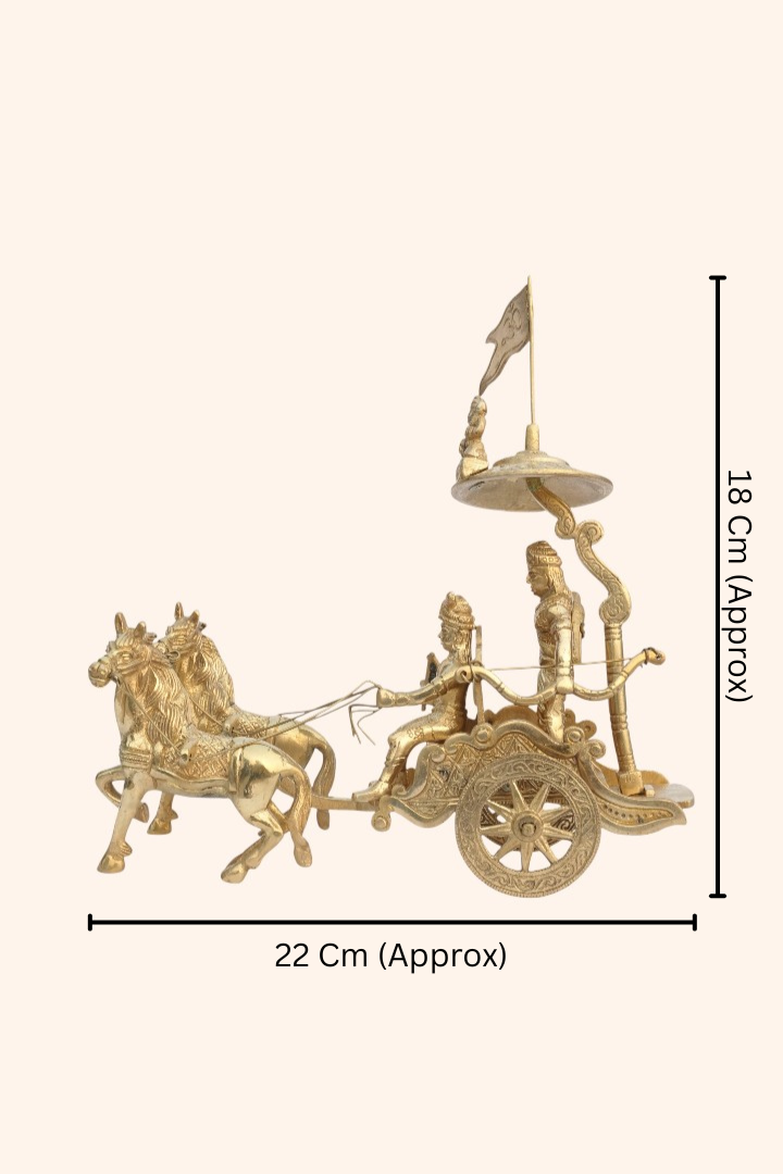 Destiny Star Stores ARJUNA RATH TWO HORSE WITH KRISHNA JI