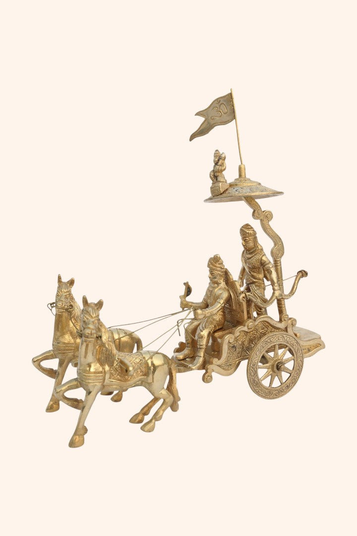 Destiny Star Stores ARJUNA RATH TWO HORSE WITH KRISHNA JI