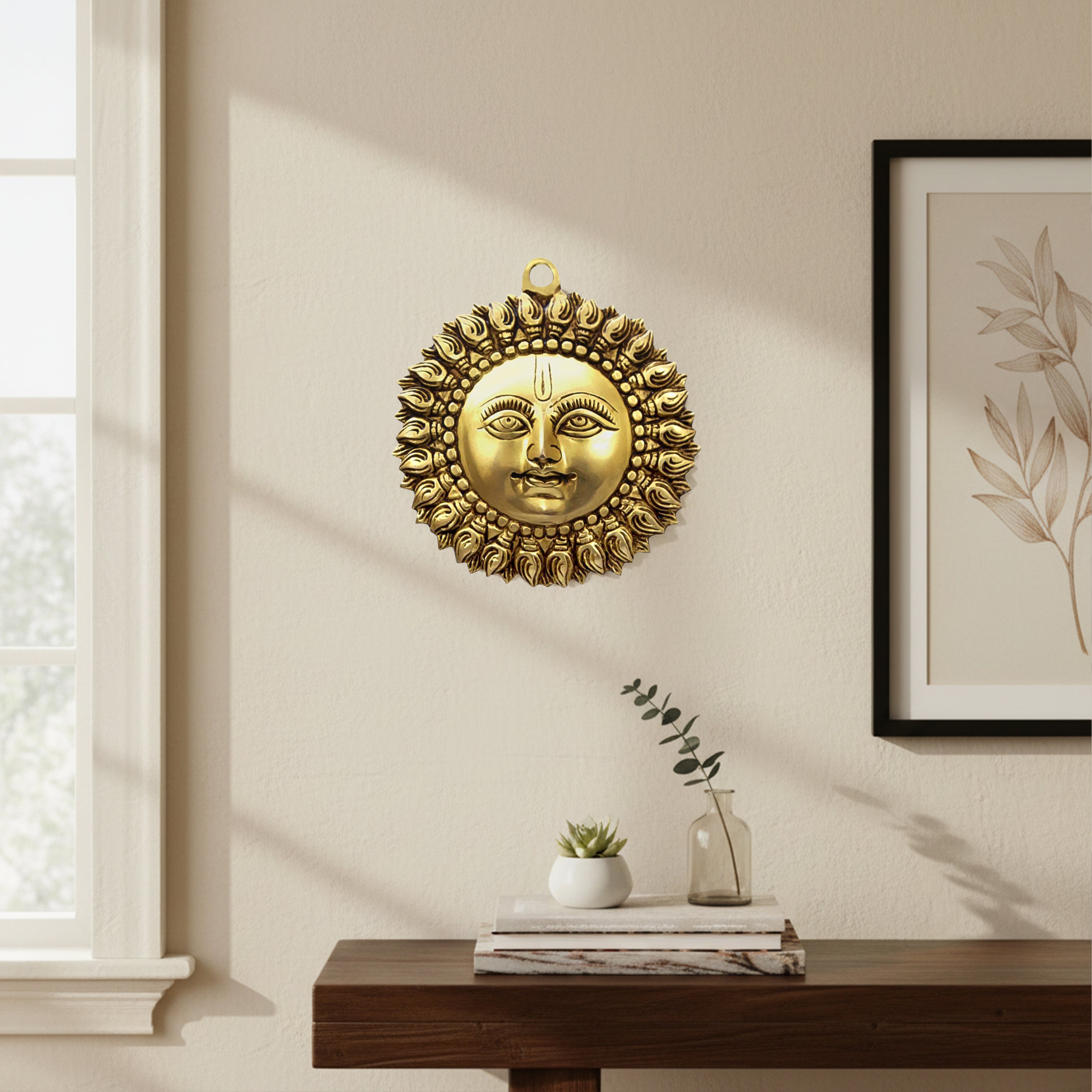 Destiny Star Stores BRASS SMALL SUN STATUE