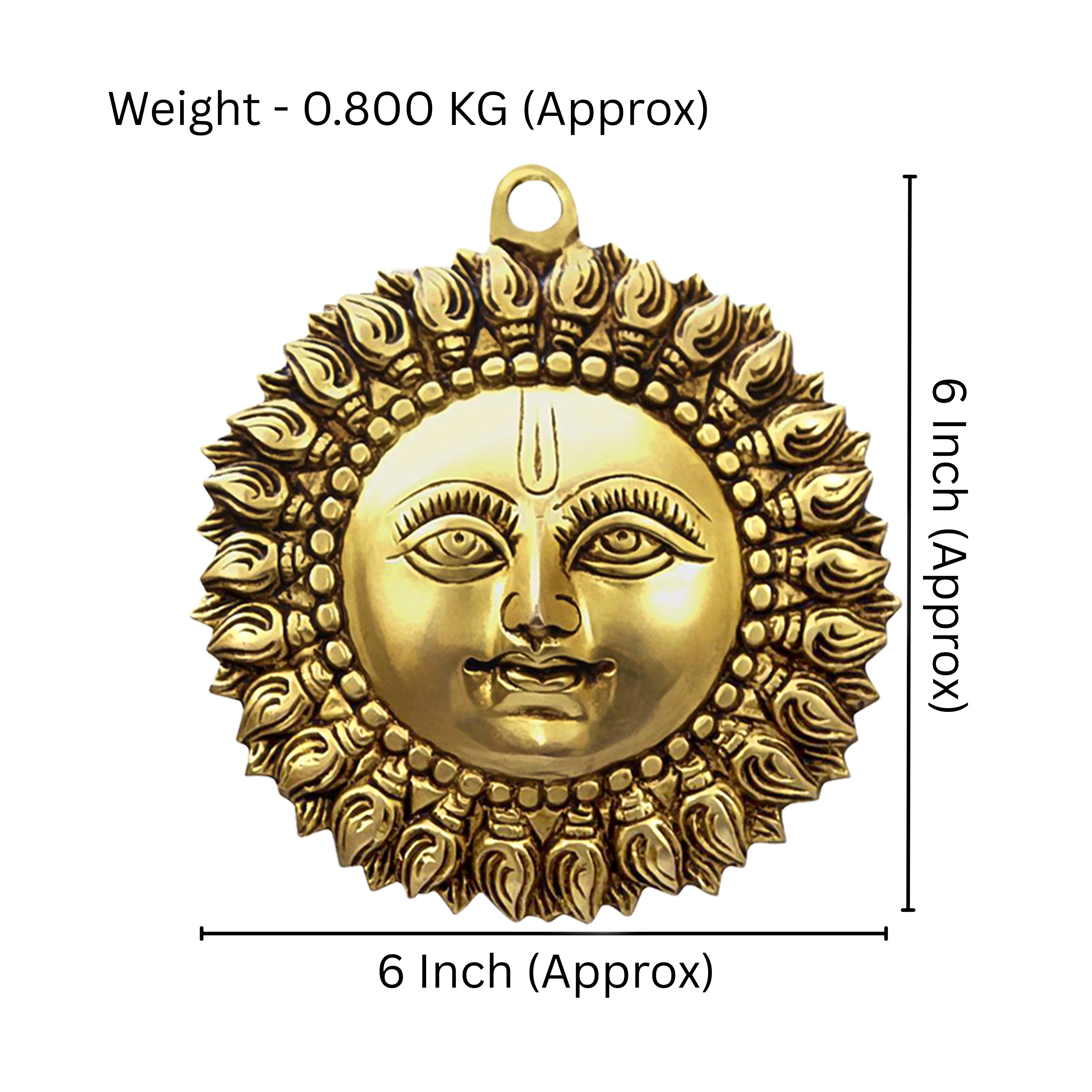Destiny Star Stores BRASS SMALL SUN STATUE