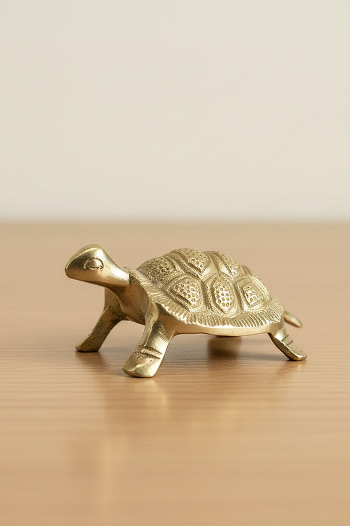 Destiny Star Stores BRASS SMALL YANTRA TURTLE 2 INCH