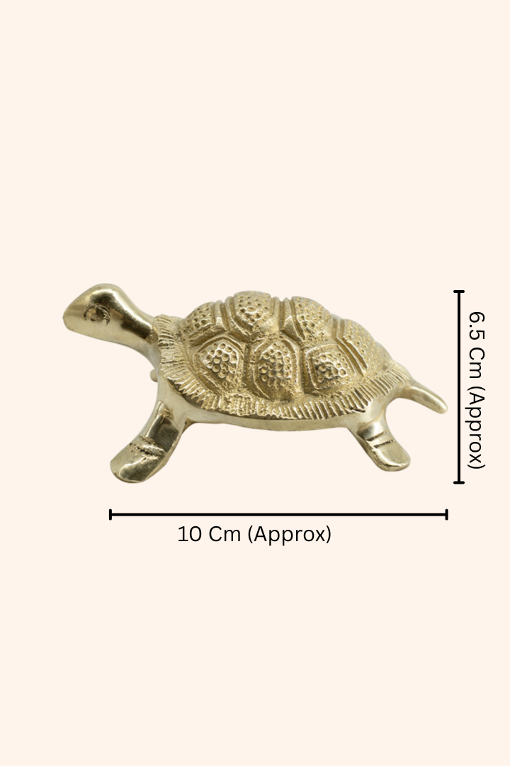 Destiny Star Stores BRASS SMALL YANTRA TURTLE 2 INCH