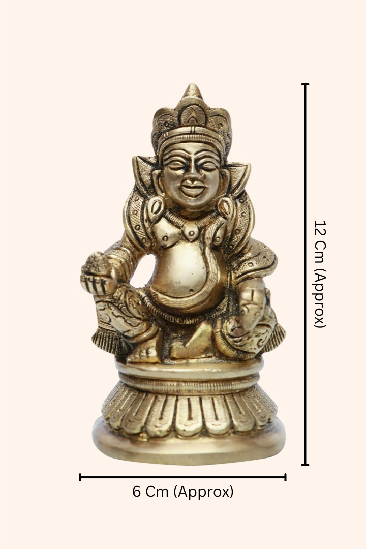 KUBER JI BRASS STATUE. - 3.5 INCH (APPROX)