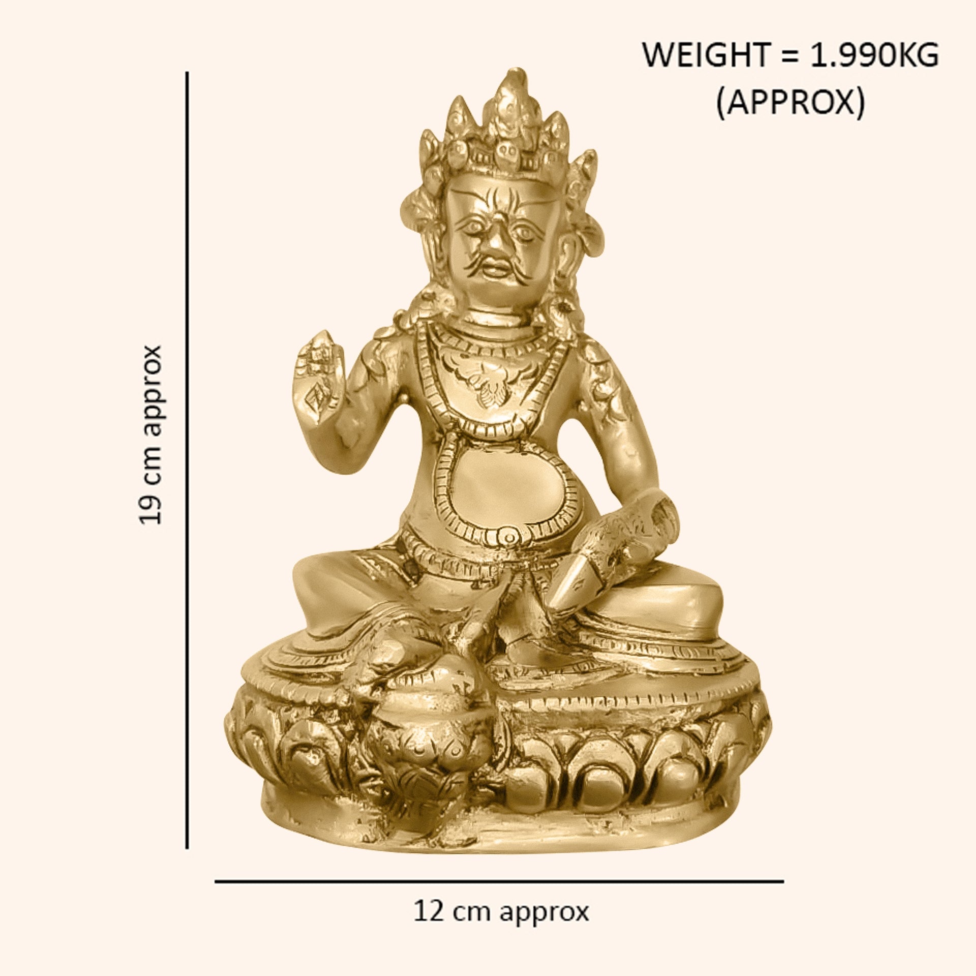 Destiny Star Stores BRASS KUBER JI 7 INCH (APPROX)