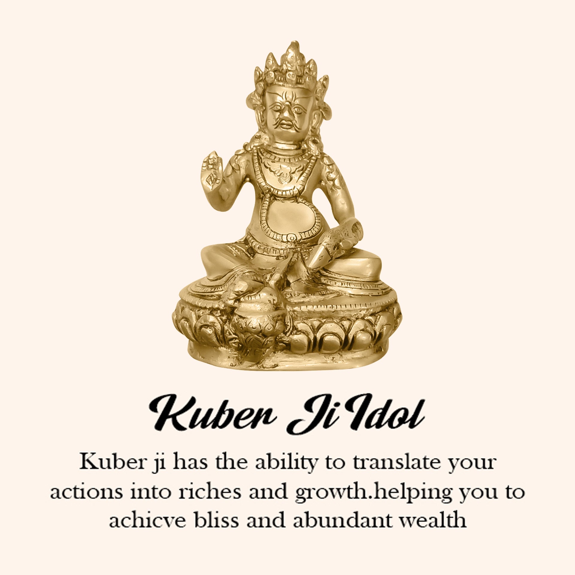 Destiny Star Stores BRASS KUBER JI 7 INCH (APPROX)