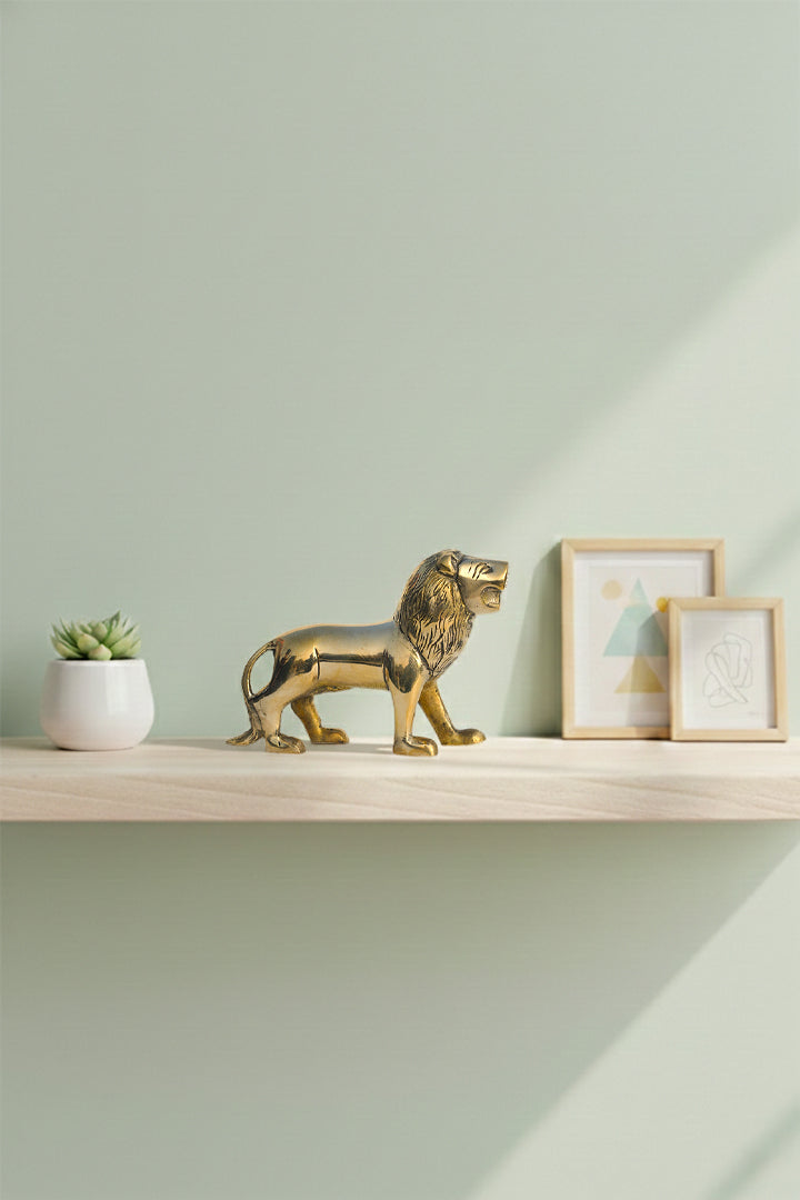 Destiny Star Stores BRASS LION STATUE 3.5 INCH (APPROX)