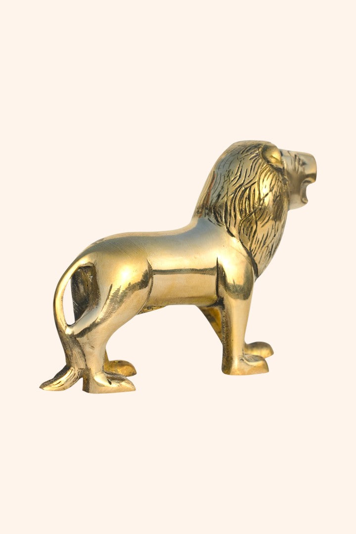 Destiny Star Stores BRASS LION STATUE 3.5 INCH (APPROX)