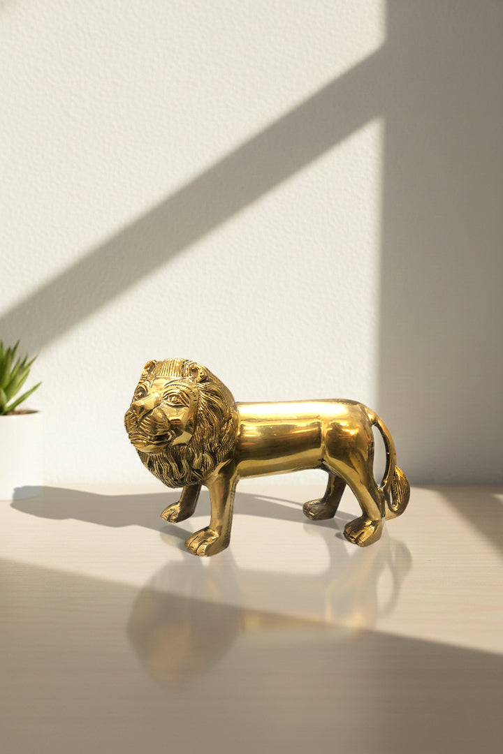 Destiny Star Stores BRASS LION STATUE 5.5 INCH (APPROX)