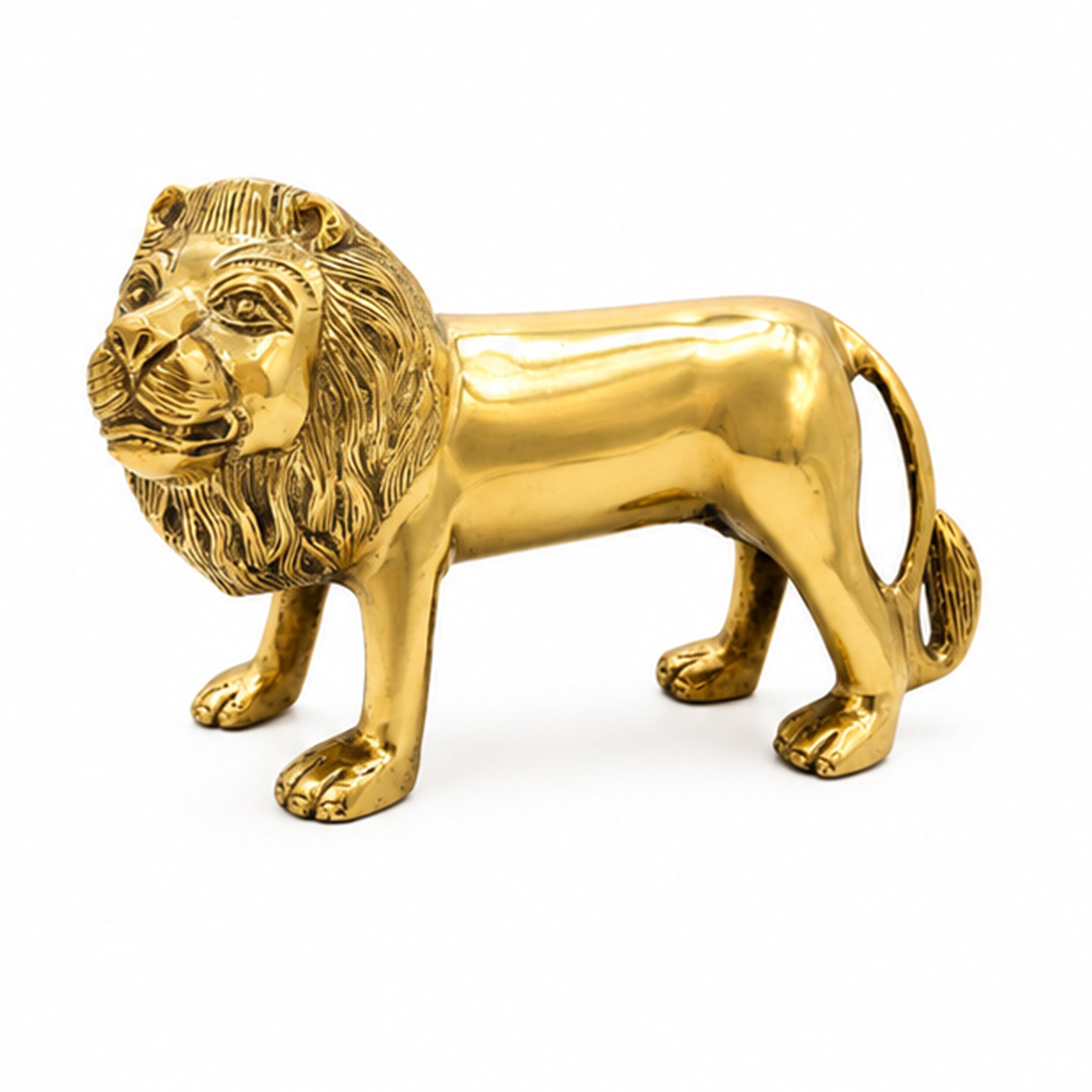 Destiny Star Stores BRASS LION STATUE 5.5 INCH (APPROX)