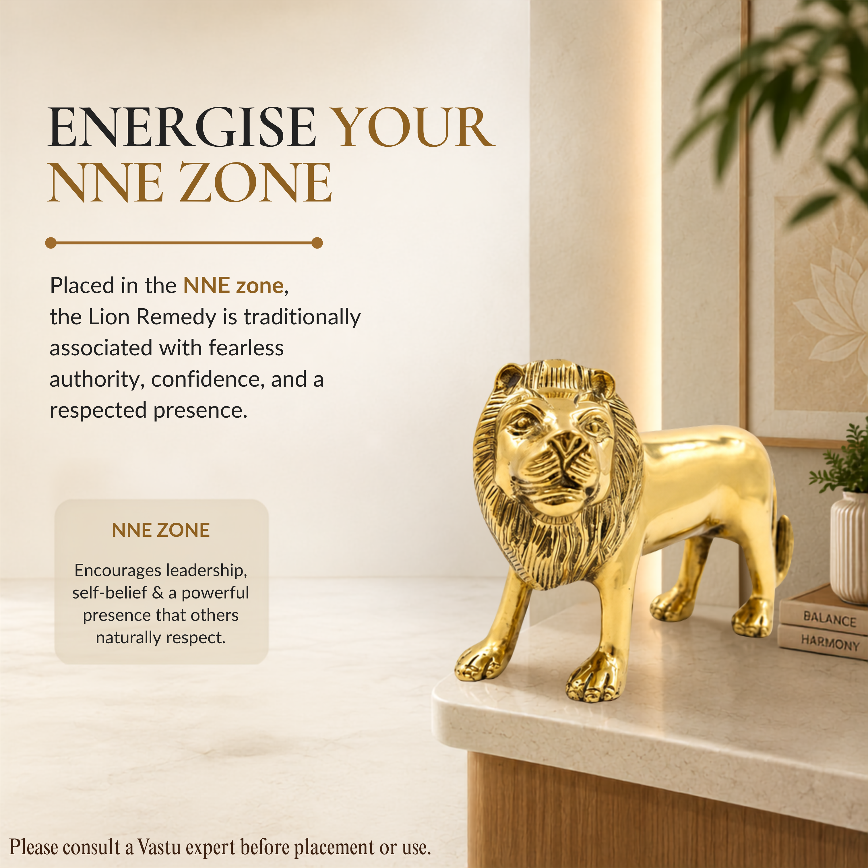 Destiny Star Stores BRASS LION STATUE 5.5 INCH (APPROX)