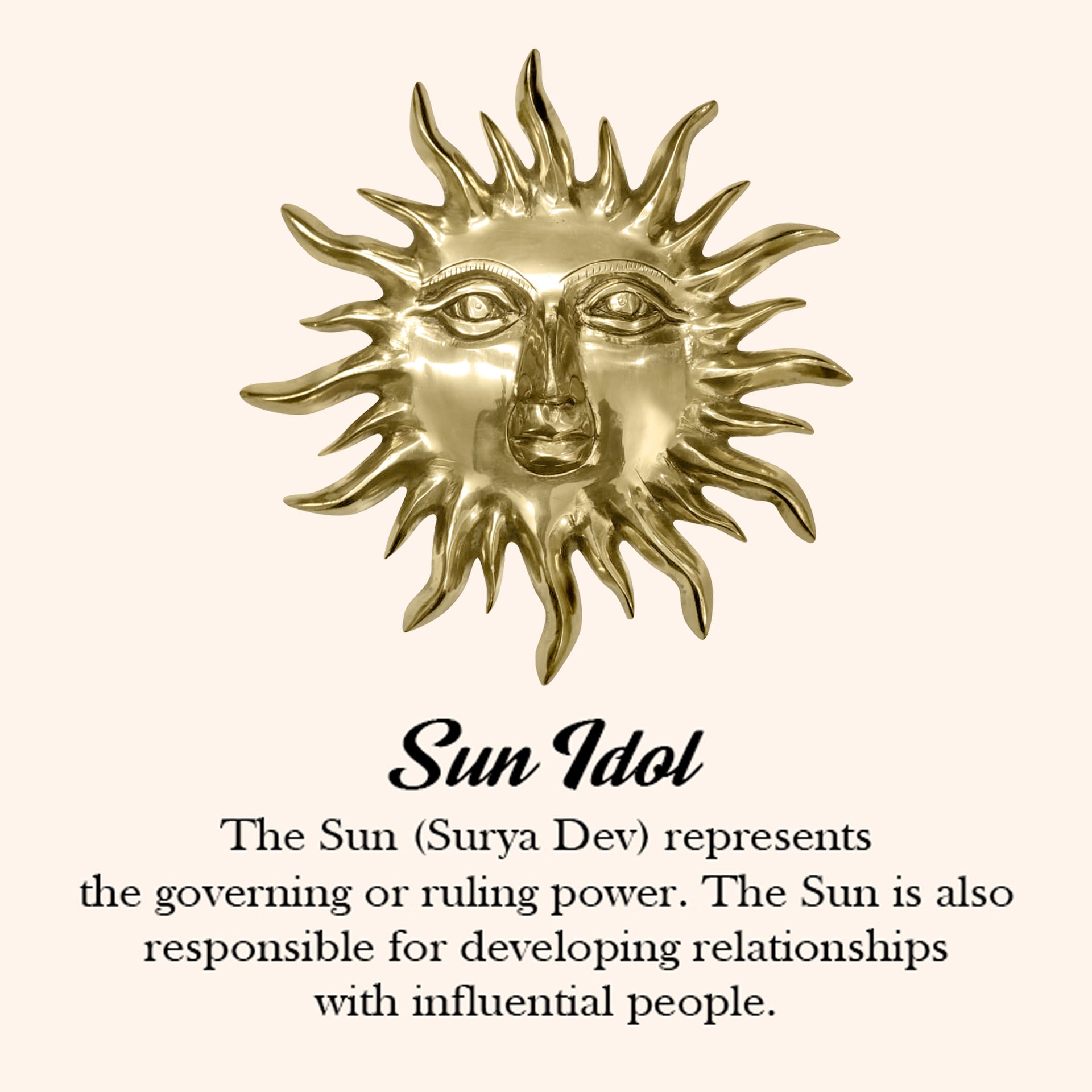 Destiny Star Stores BRASS BIG SUN 01 STATUE