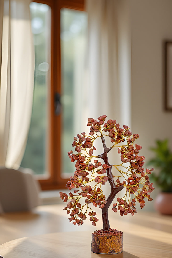 RED JESPER CRYSTAL TREE 300 BEADS - Strength, Stability & Grounding Energy