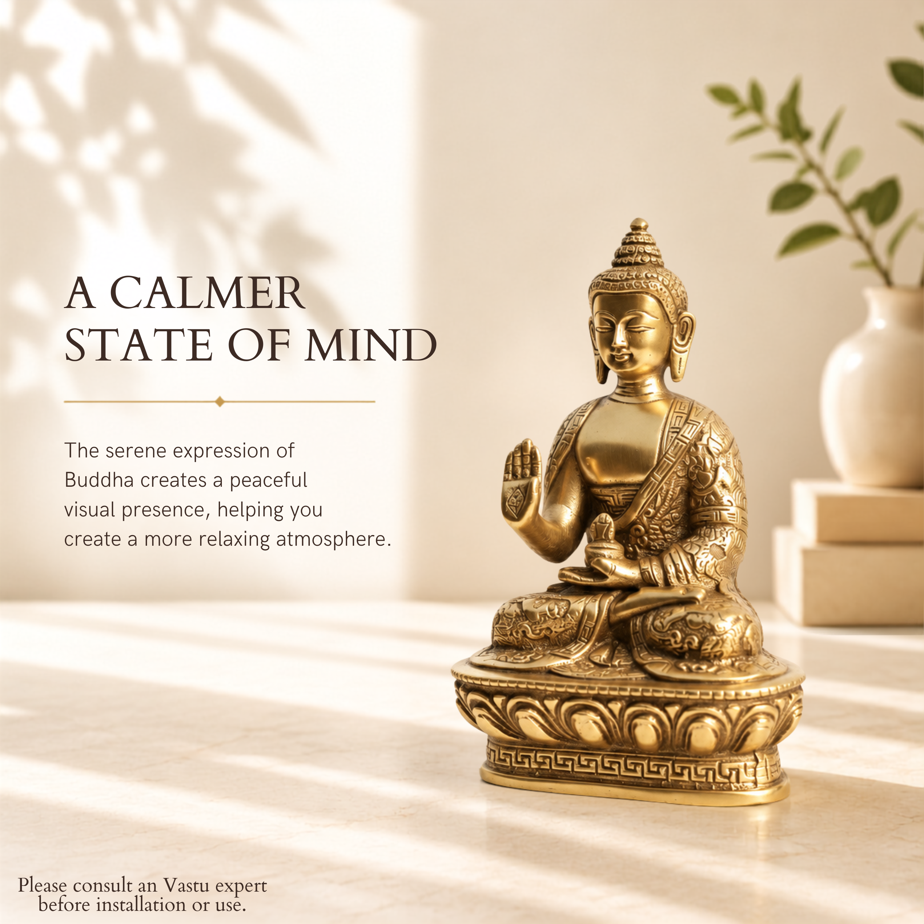 Destiny Star Stores BRASS BUDDHA JI STATUE