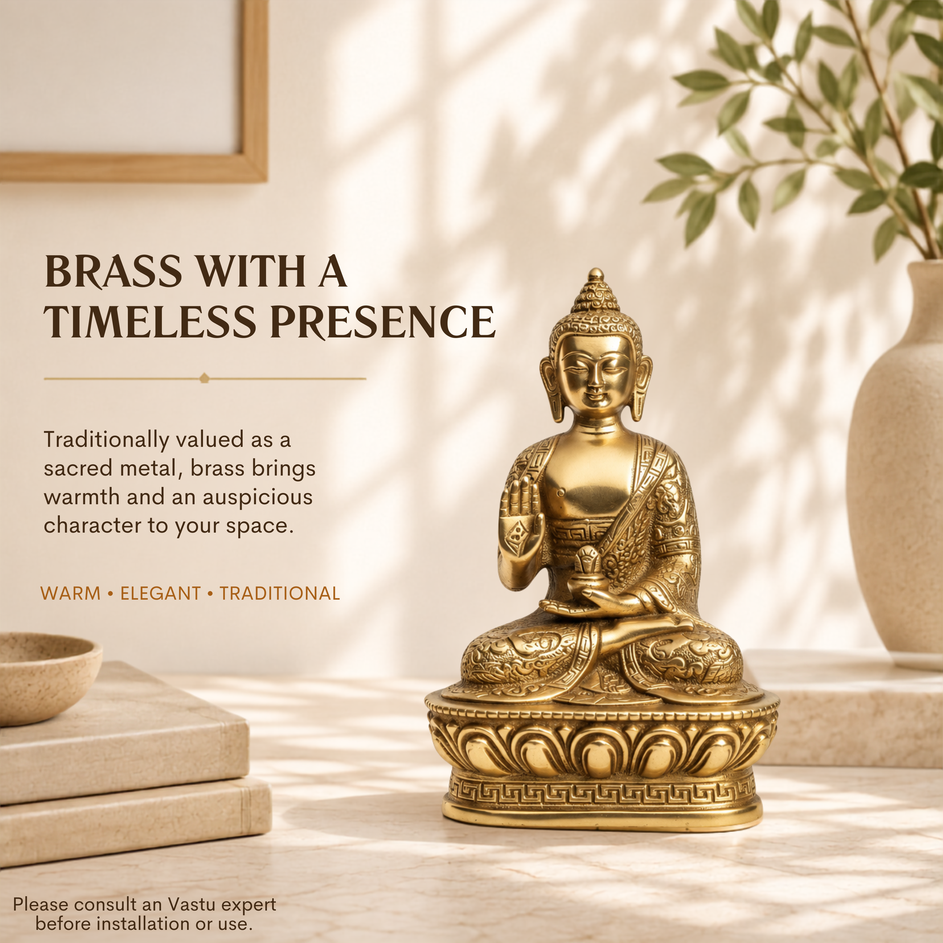 Destiny Star Stores BRASS BUDDHA JI STATUE