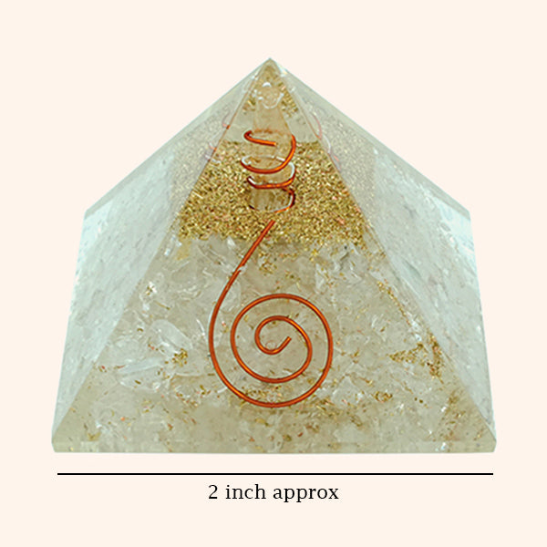 2 INCH SELENITE CRYSTAL PYRAMID - Energy Amplifier & Vastu Balance