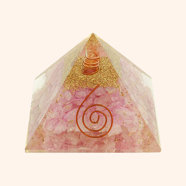 2 INCH ROSE QUARTZ CRYSTAL PYRAMID - Vastu & Energy correction