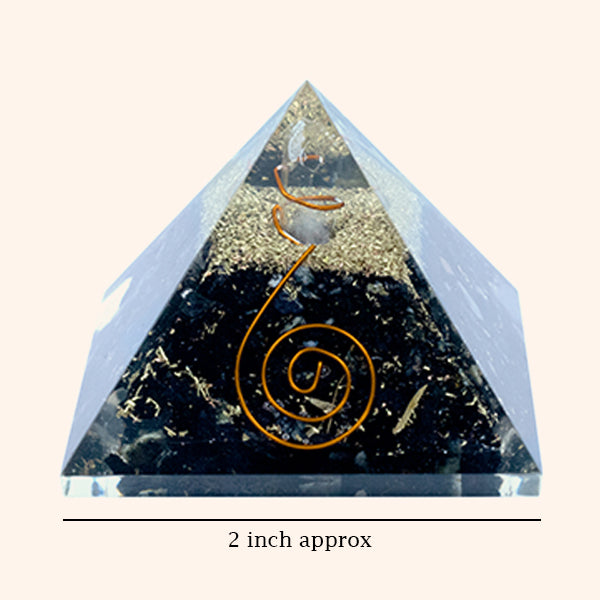 2 INCH BLACK TOURMALINE CRYSTAL PYRAMID - Protection, Balance & Positive Energy