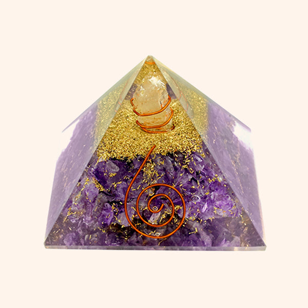 2 INCH AMETHYST CRYSTAL PYRAMID – Spiritual Calmness, Healing & Positive Energy