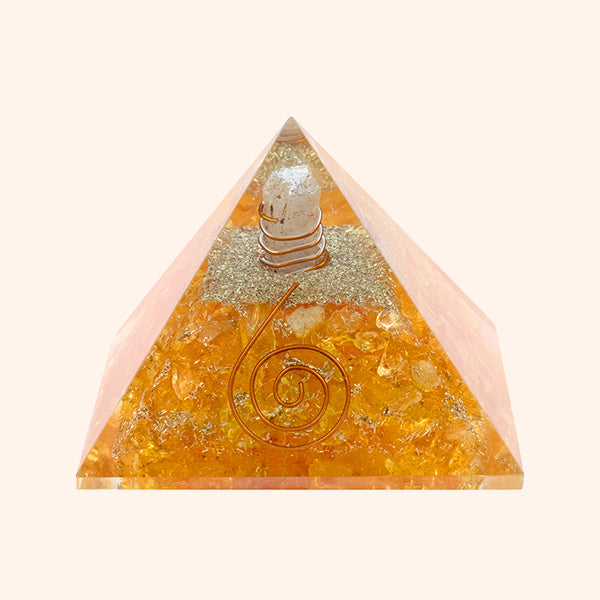 2 INCH CITRINE CRYSTAL PYRAMID -  Manifestation & Energy Amplifier
