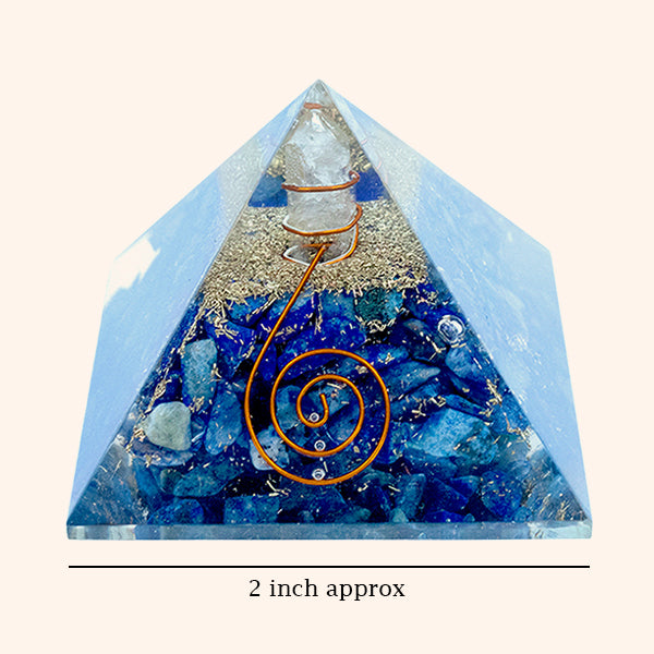 2 INCH LAPIS LAZULI CRYSTAL PYRAMID - Energy, Clarity & Spiritual Balance