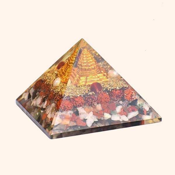 3 INCH NAVGRAHA CRYSTAL PYRAMID - Vedic Energy Alignment , Planetary Harmony , Protection & Prosperity