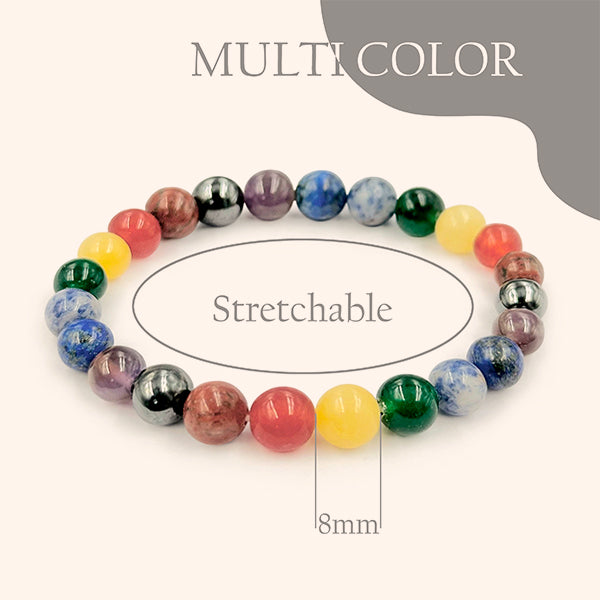 MULTICOLOR QUARTZ BRACELET  - Protection, Balance & Positive Energy