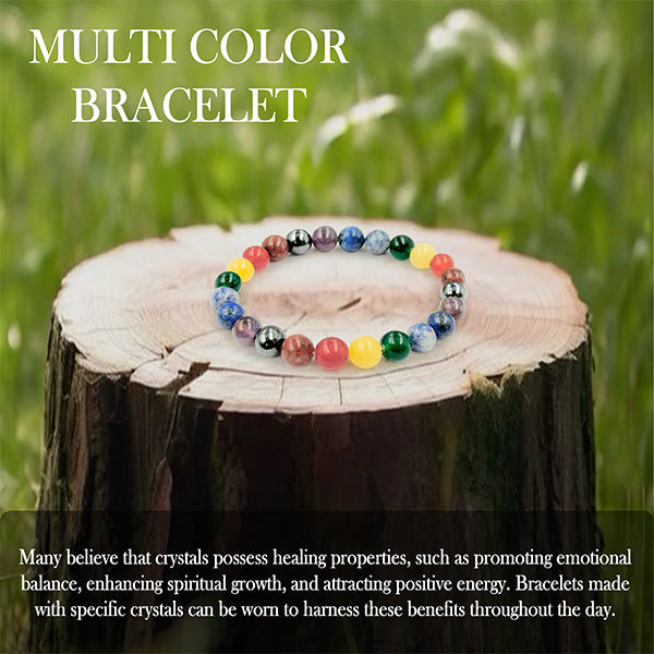 MULTICOLOR QUARTZ BRACELET  - Protection, Balance & Positive Energy