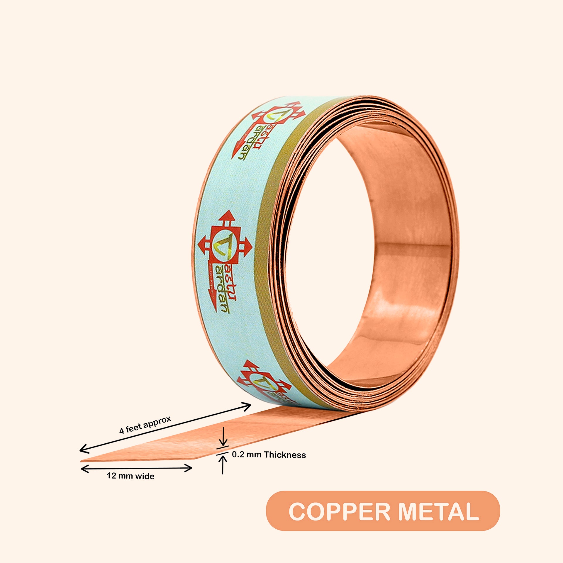 Destiny Star Stores 4 FEET 0.5 INCH COPPER STRIP