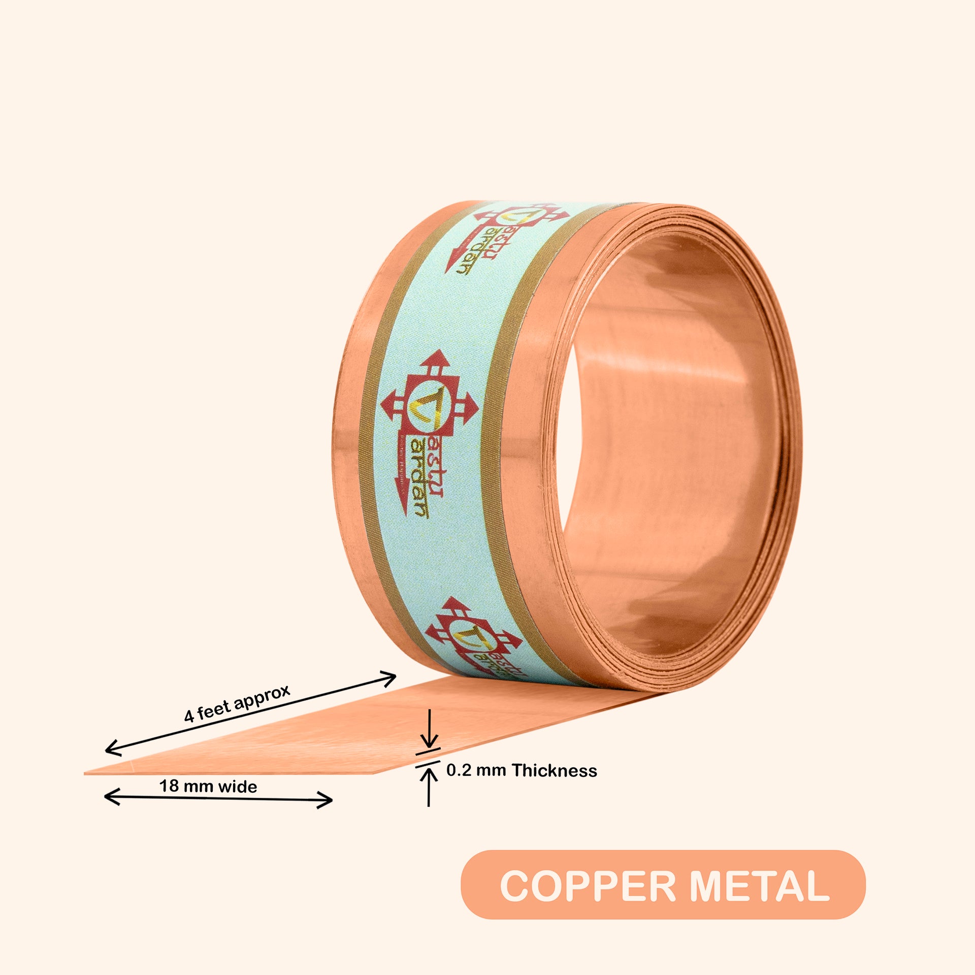Destiny Star Stores 4 FEET 0.75 INCH COPPER STRIP