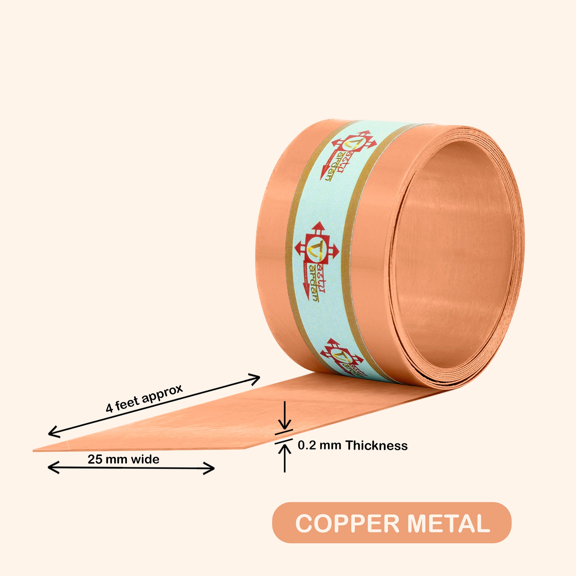 Destiny Star Stores 4 FEET 1 INCH COPPER STRIP