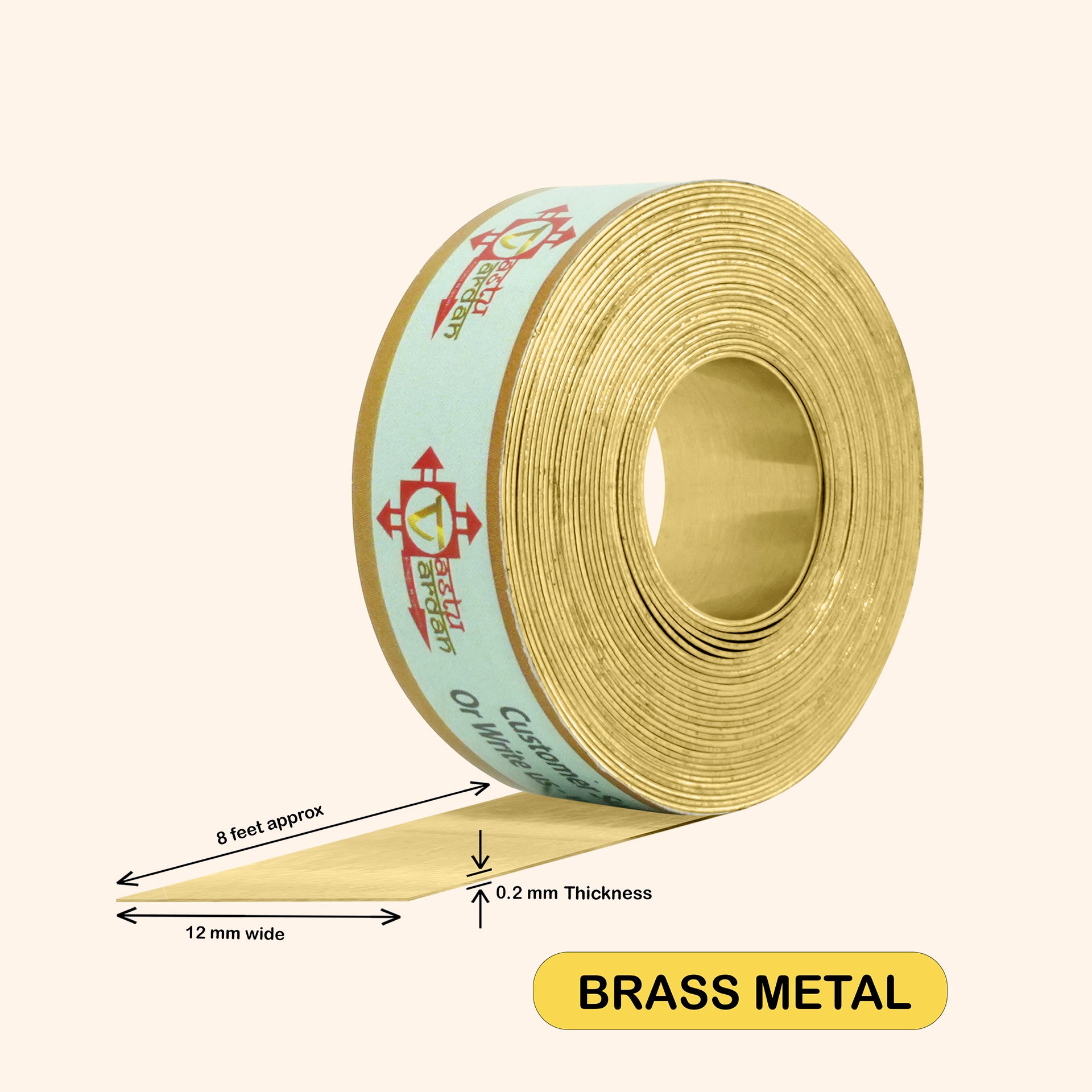 Destiny Star Stores 8 FEET 0.5 INCH BRASS STRIP