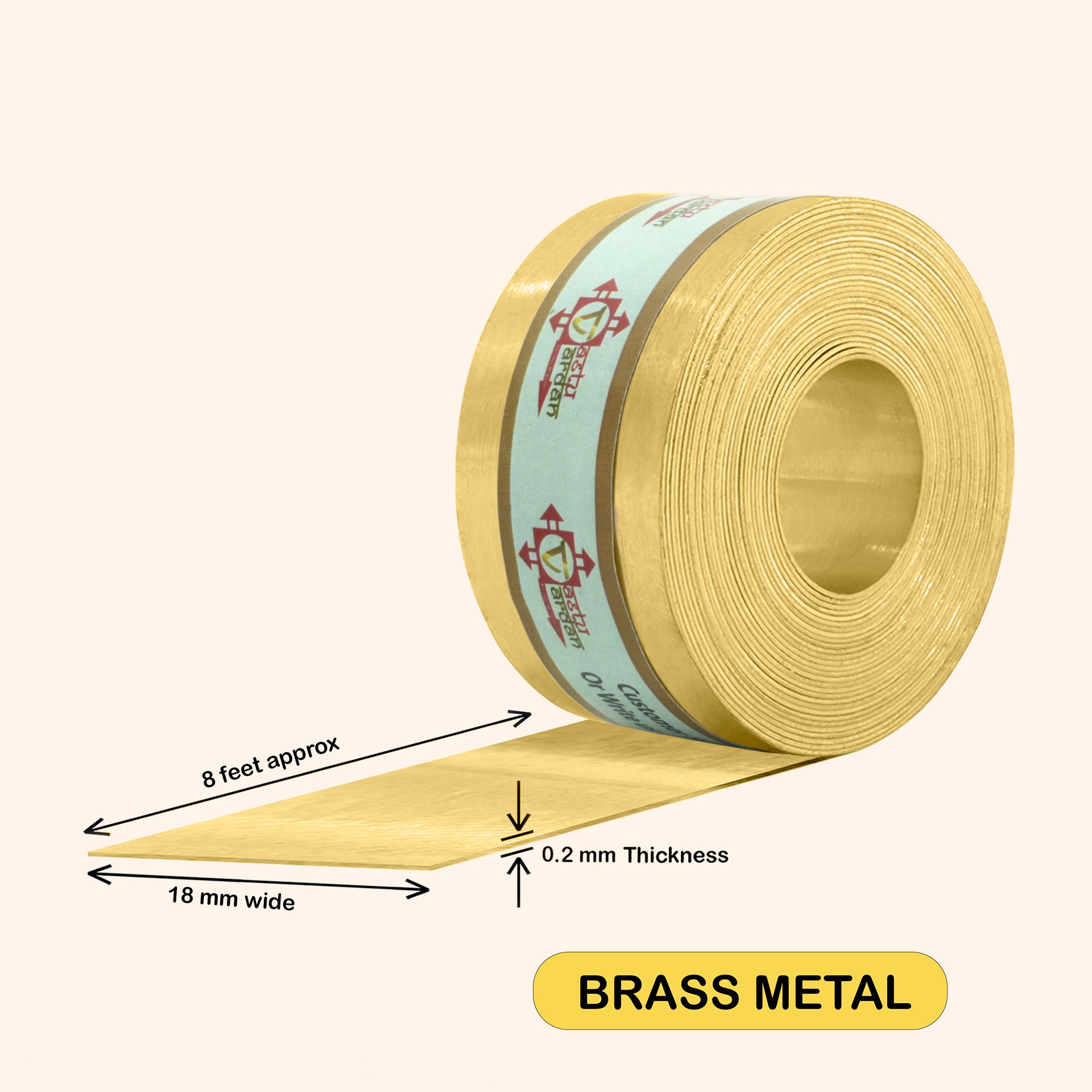 Destiny Star Stores 8 FEET 0.75 INCH BRASS STRIP