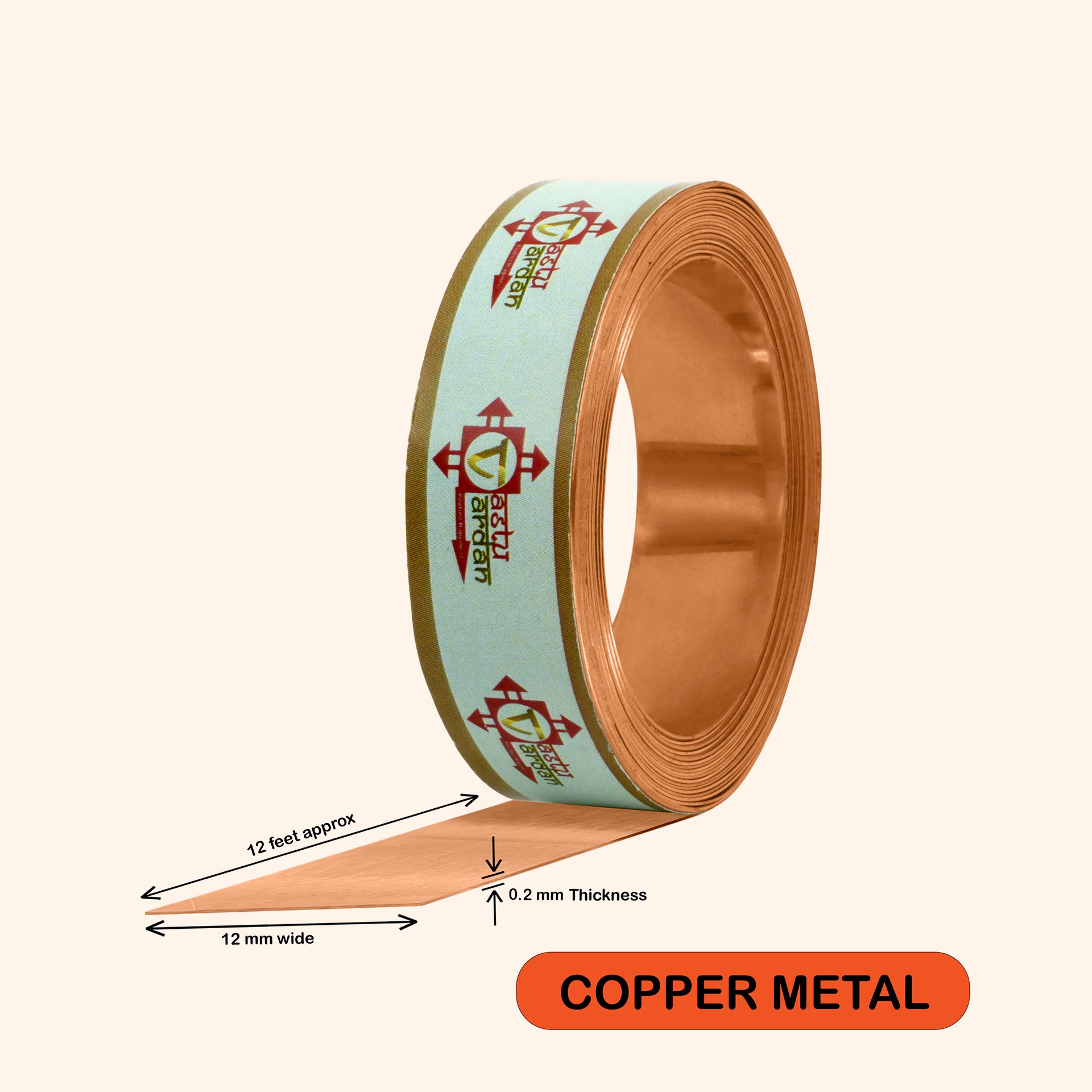 Destiny Star Stores 12 FEET 0.5 INCH COPPER STRIP