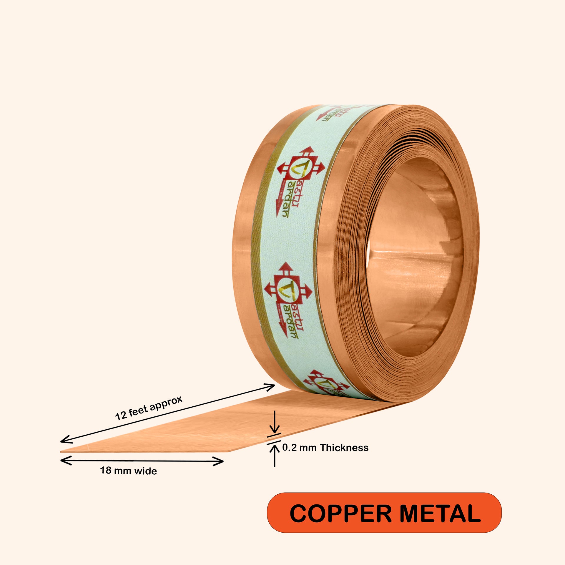 Destiny Star Stores 12 FEET 0.75 INCH COPPER STRIP