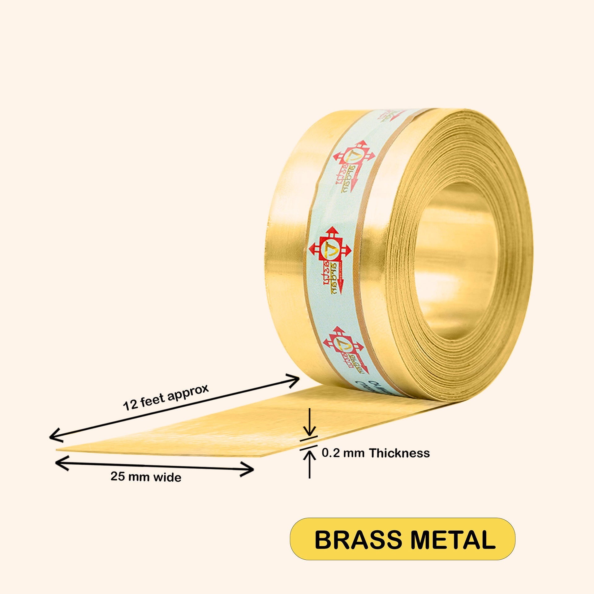 Destiny Star Stores 12 FEET 1 INCH BRASS STRIP